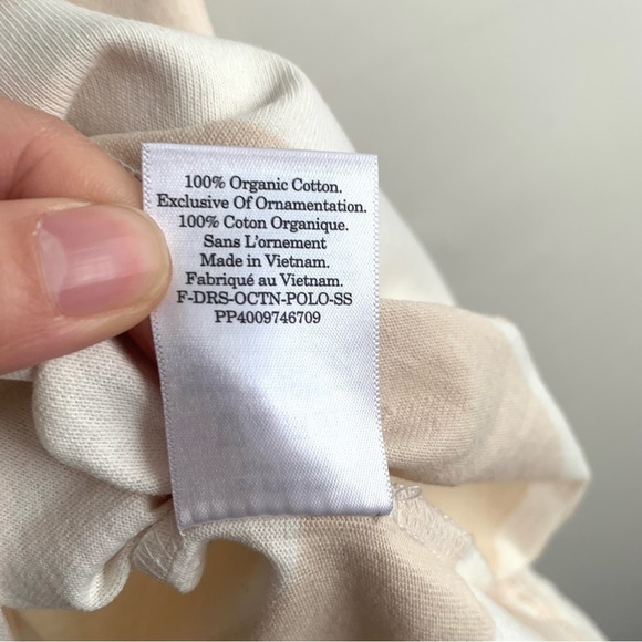 New Everlane The Organic Cotton Polo Dress in Cashew White Stripe Size XS - Picture 8 of 10